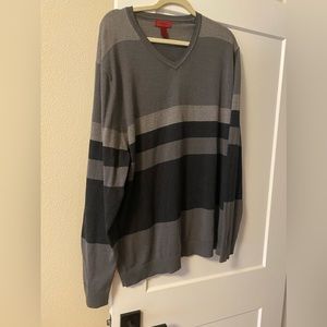 Men’s Alfani Slim Fit Striped Long Sleeve Shirt